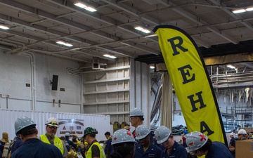 Ronald Reagan Sailors Execute Damage Control Drill