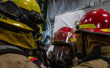 Ronald Reagan Sailors Execute Damage Control Drill