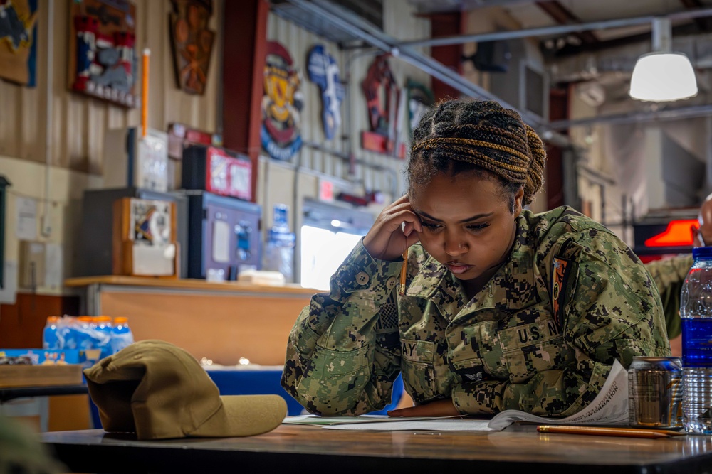 Sailors Assigned to Camp Lemonnier take Navy-Wide Advancement Exam