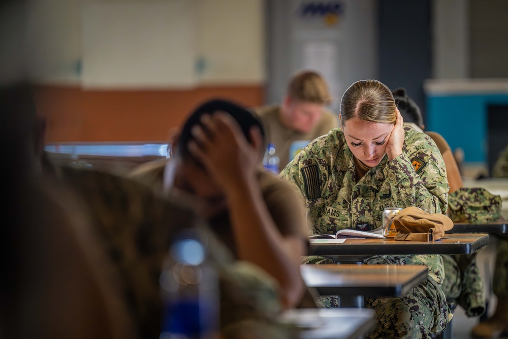 Sailors Assigned to Camp Lemonnier take Navy-Wide Advancement Exam