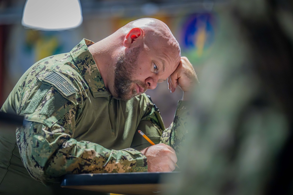 Sailors Assigned to Camp Lemonnier take Navy-Wide Advancement Exam