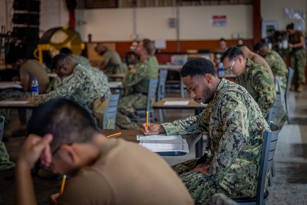 Sailors Assigned to Camp Lemonnier take Navy-Wide Advancement Exam