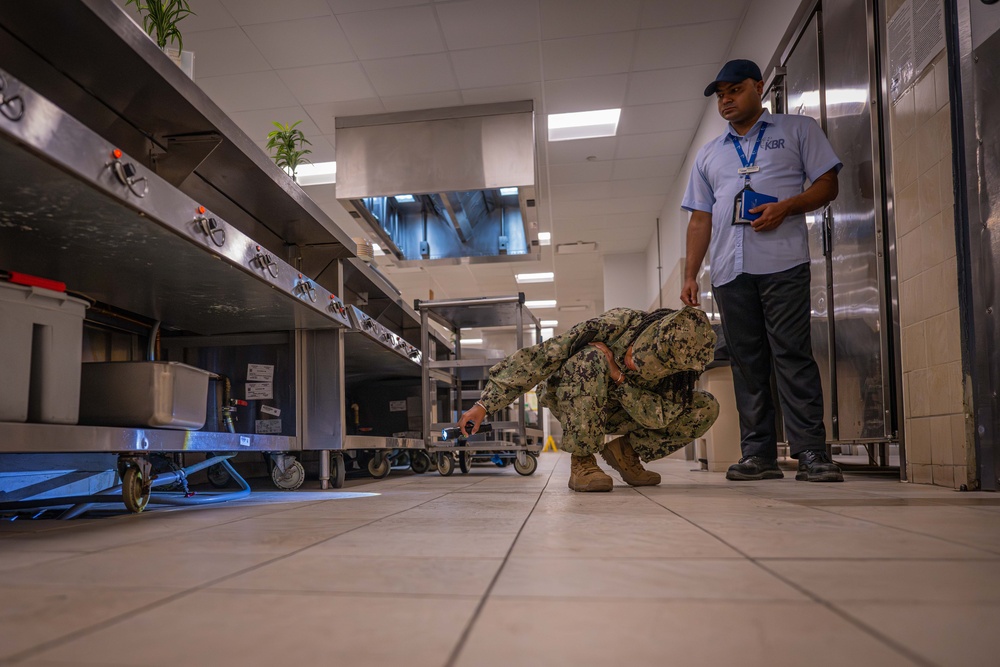 CLDJ Expeditionary Medical Facility Inspects Galley