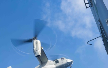 Osprey Deck Landing Aboard USS SOMERSET (LPD 25)