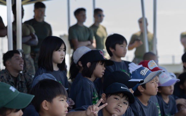 Kamimotobu After-School Children’s Club students tour Camp Schwab