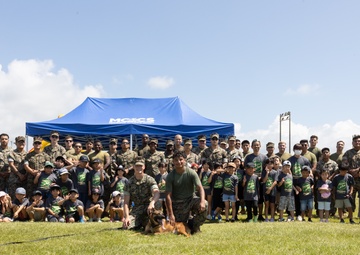 Kamimotobu After-School Children’s Club students tour Camp Schwab