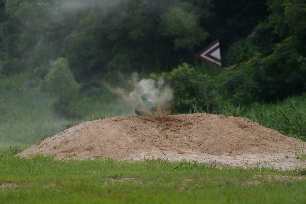 Soldiers assigned to the 11th Engineer Battalion conducts live fire training exercise