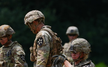 Soldiers assigned to the 11th Engineer Battalion conduct live fire training exercise