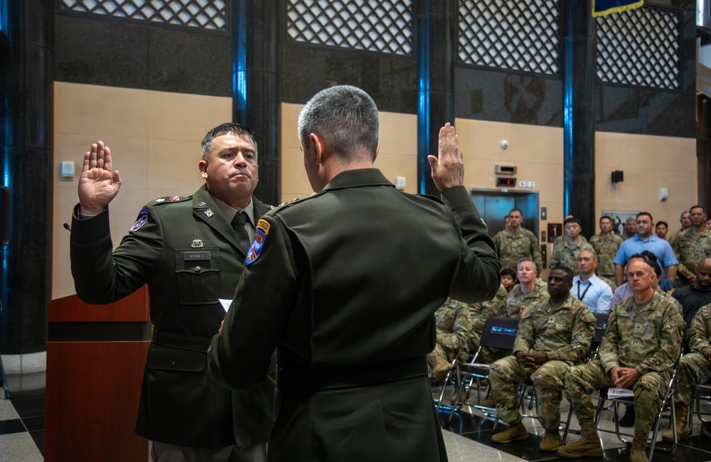 U.S. Army Lt. Col. Jose L. Perez Receives Promotion at Eighth Army Headquarters