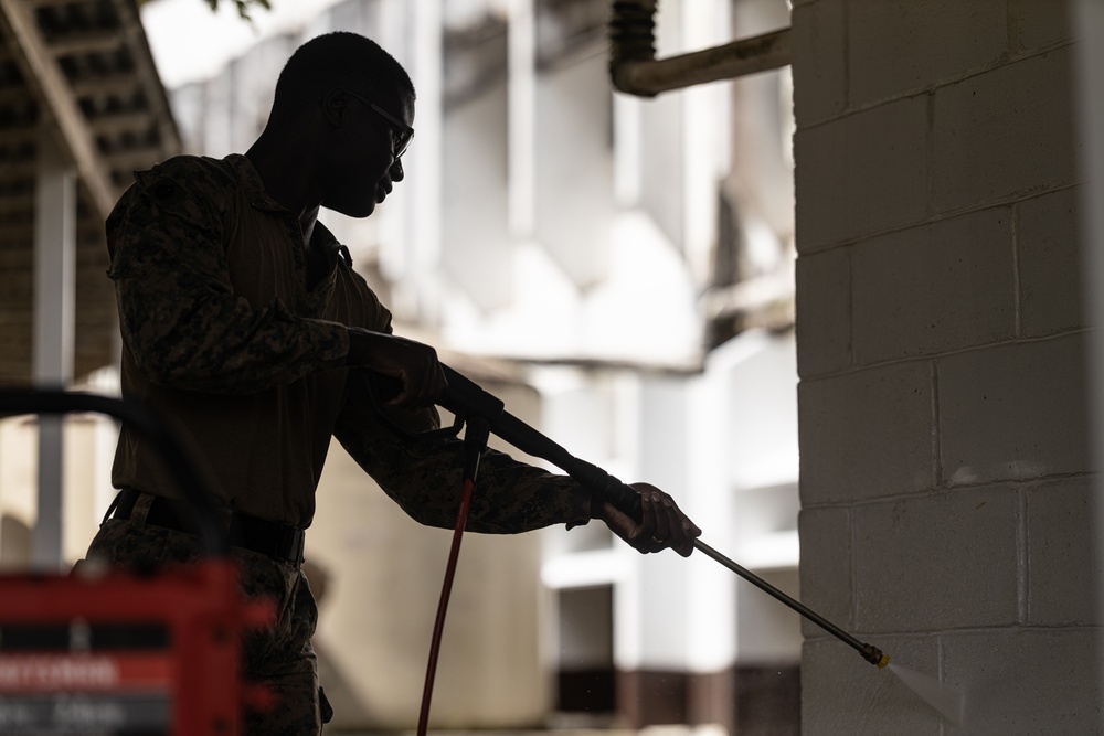 Koa Moana 25 Marines Continue Renovations at Chuuk High School