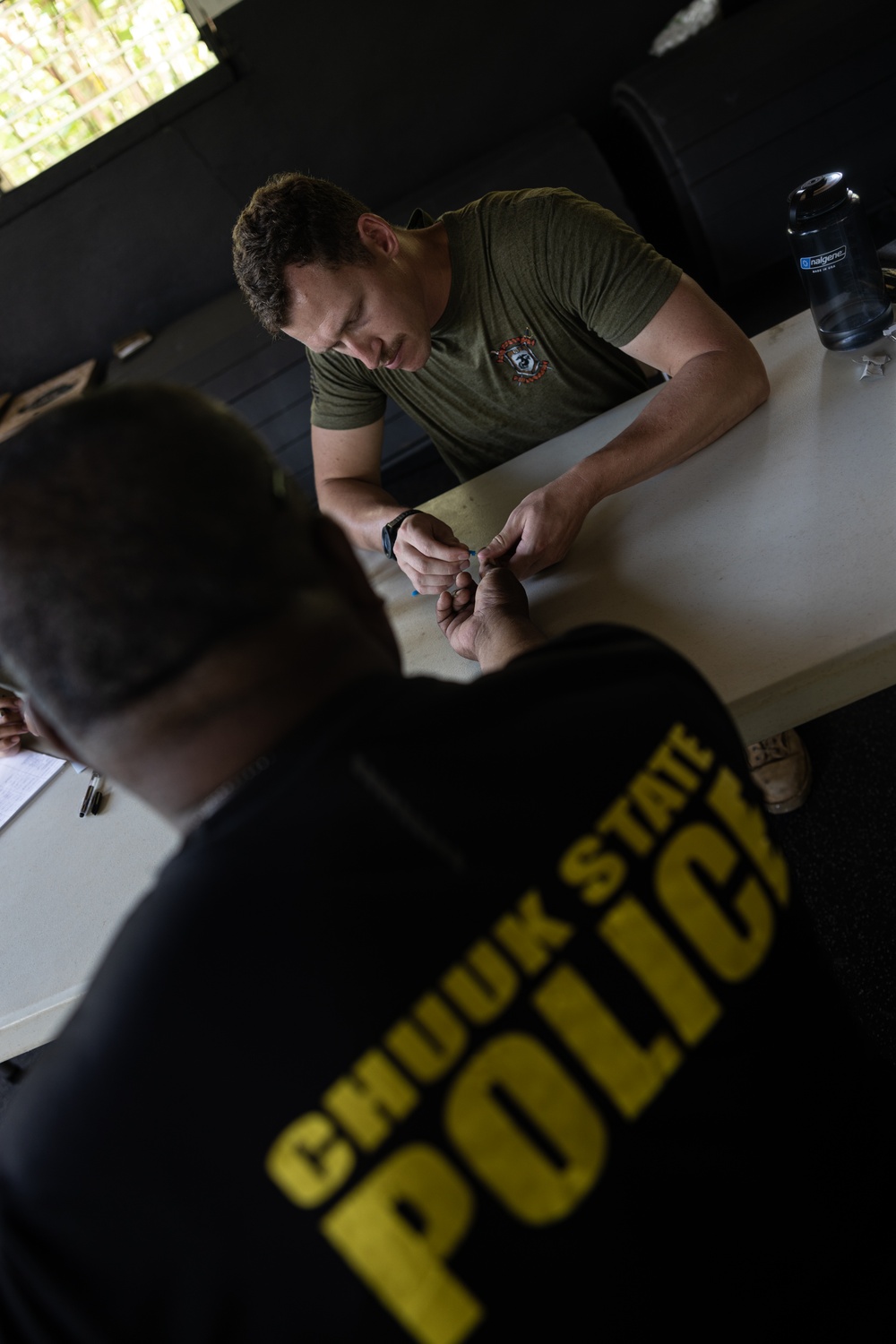 Koa Moana 25 Marines Conduct Blood Type Testing for Chuukese Locals