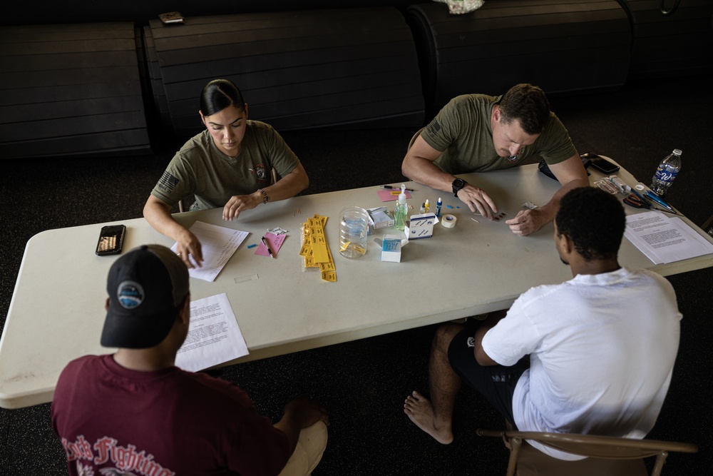 Koa Moana 25 Marines Conduct Blood Type Testing for Chuukese Locals