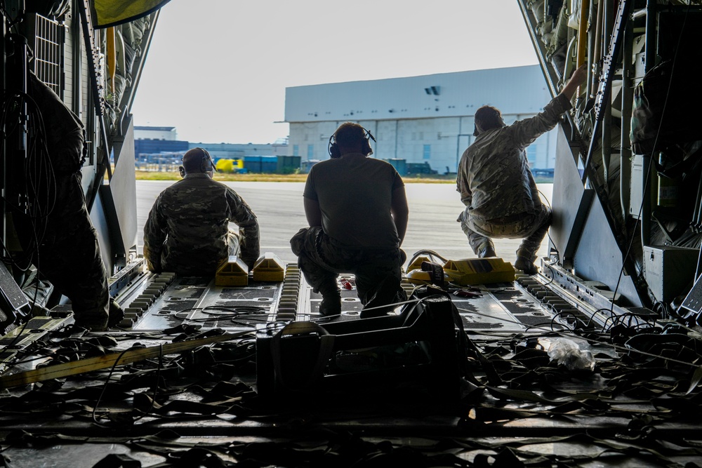 MC-130J Commando II performs cargo movement at AE25