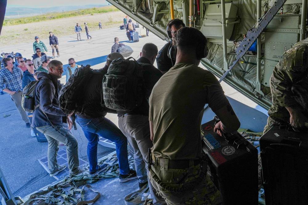 MC-130J Commando II performs cargo movement at AE25