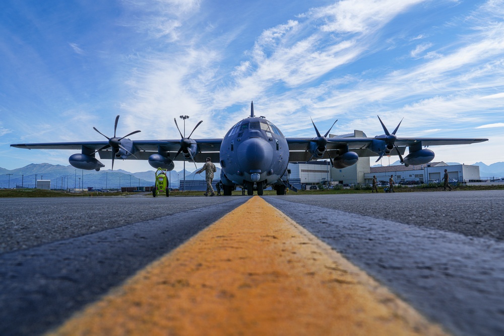 MC-130J Commando II performs cargo movement at AE25