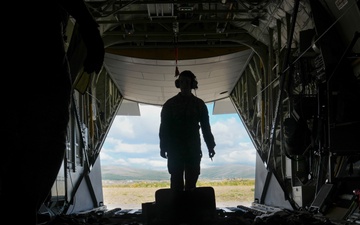 MC-130J Commando II performs cargo movement at AE25