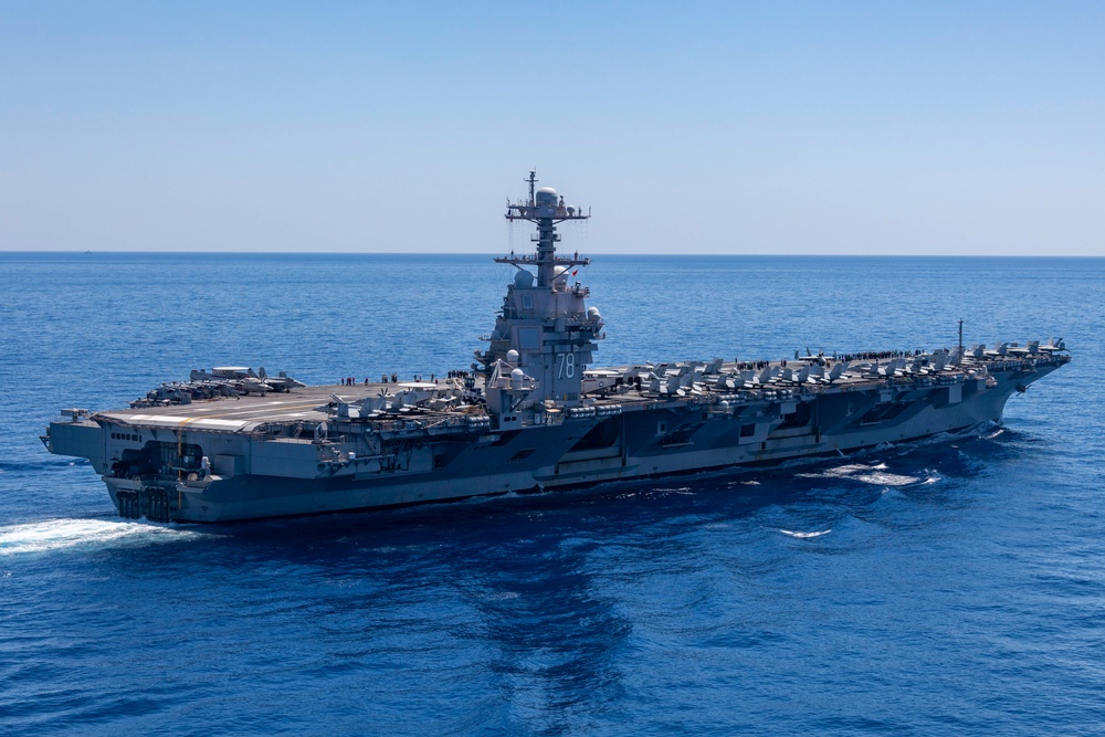 USS Gerald R. Ford (CVN 78) Transits the Mediterranean Sea