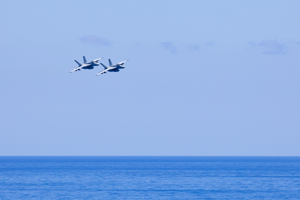 VFA-37 Conducts In-Flight Change of Command Ceremony