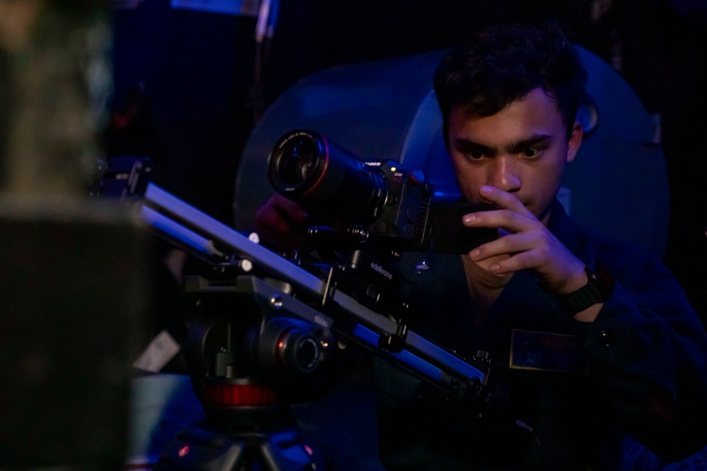 USS Gerald R. Ford (CVN 78) Sailors Conduct a Video Shoot