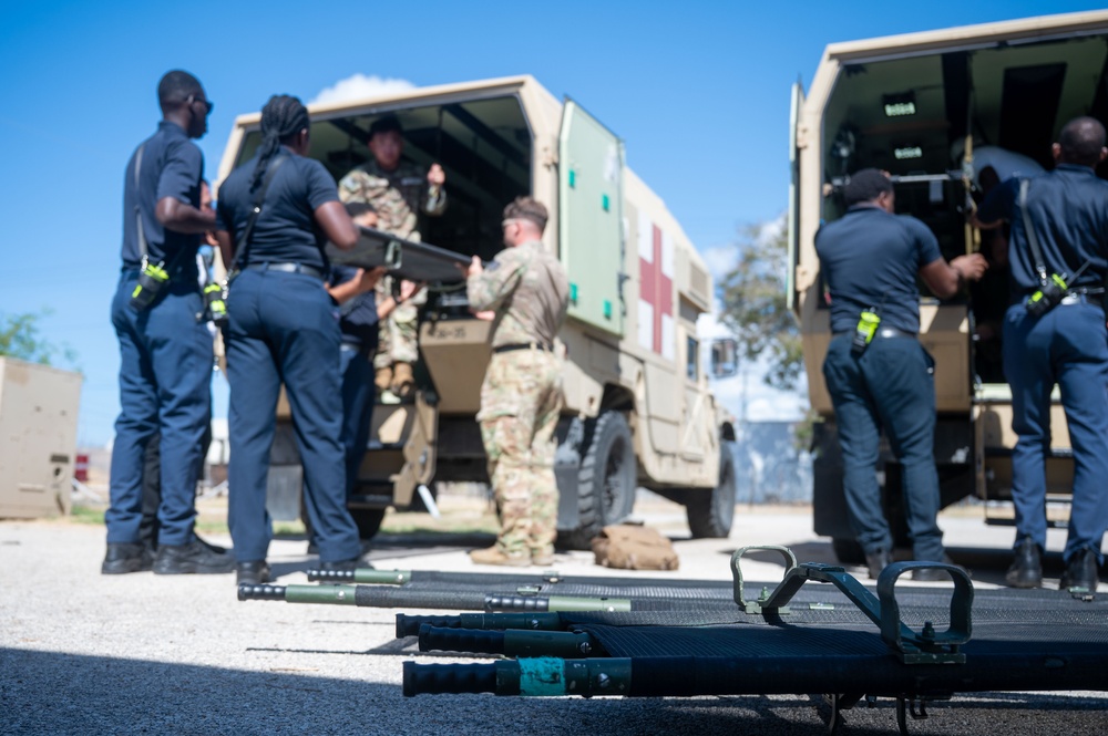 Firefighters, U.S. Soldiers conduct interagency casualty evacuation training