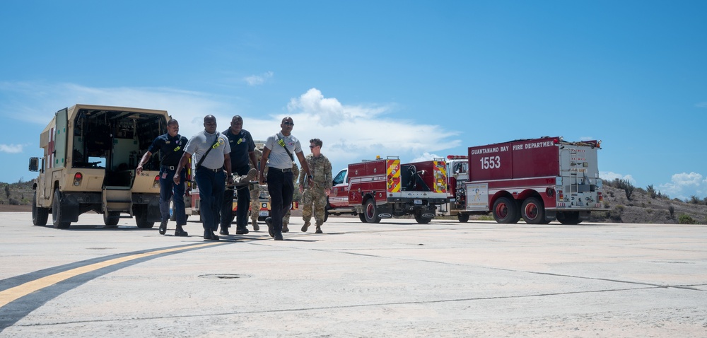 Firefighters, U.S. Soldiers conduct interagency casualty evacuation training
