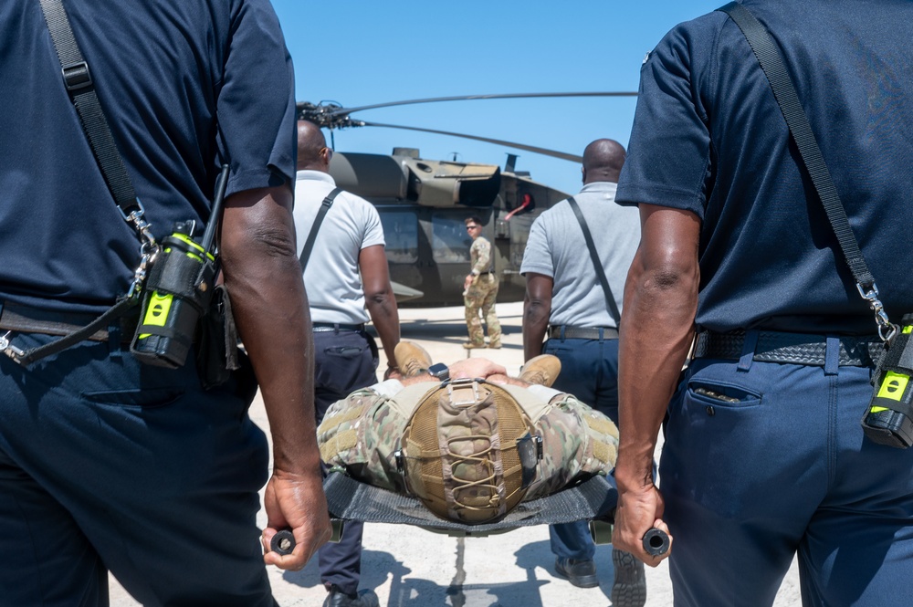Firefighters, U.S. Soldiers conduct interagency casualty evacuation training
