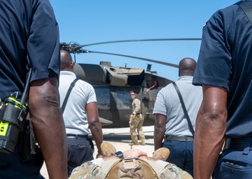 Firefighters, U.S. Soldiers conduct interagency casualty evacuation training