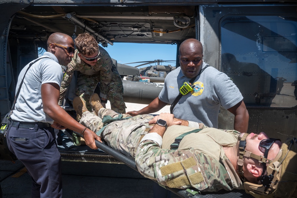 Firefighters, U.S. Soldiers conduct interagency casualty evacuation training