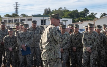NMCB 4 Seabees at Quarters in Okinawa