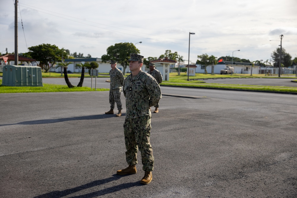 NMCB 4 Seabees at Quarters in Okinawa