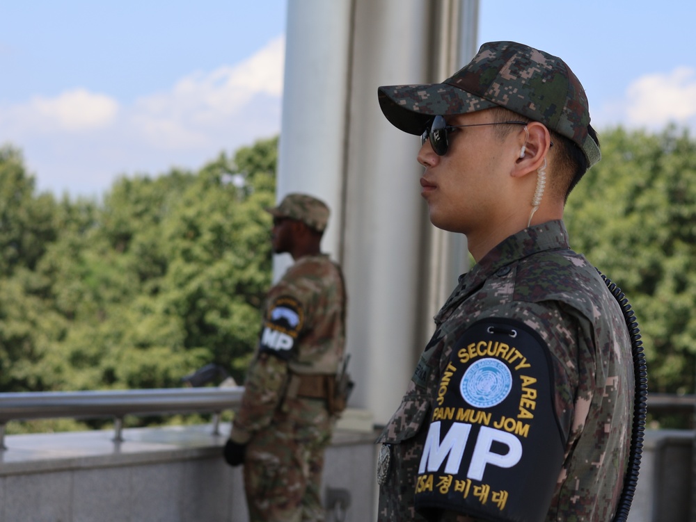 Joint Security Battalion soldiers keep watch
