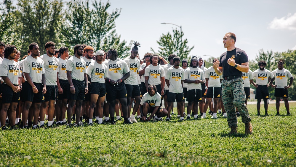 Bowie State University Football Team takes on Force Fitness
