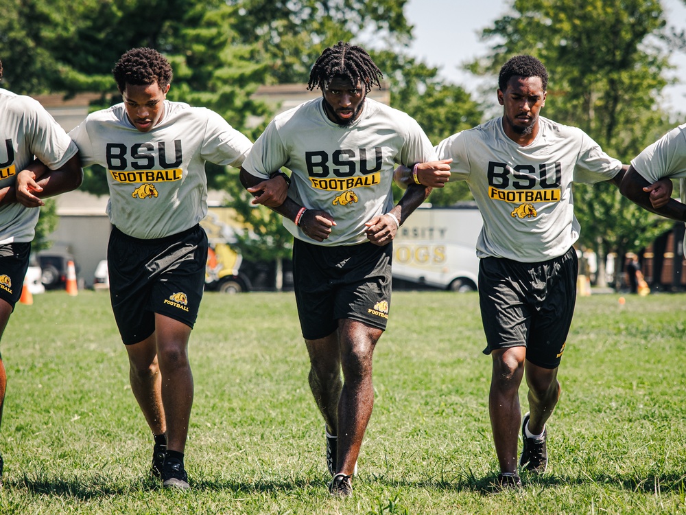 Bowie State University Football Team takes on Force Fitness
