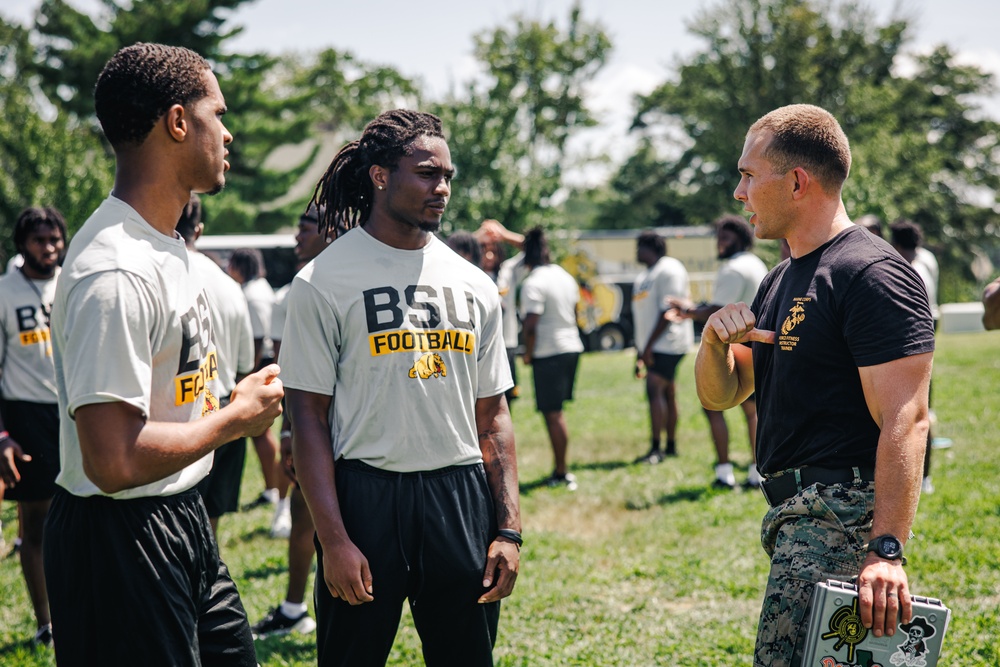 Bowie State University Football Team takes on Force Fitness