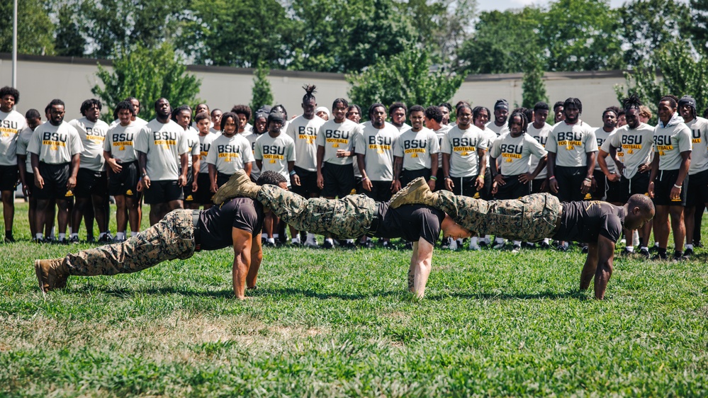 Bowie State University Football Team takes on Force Fitness