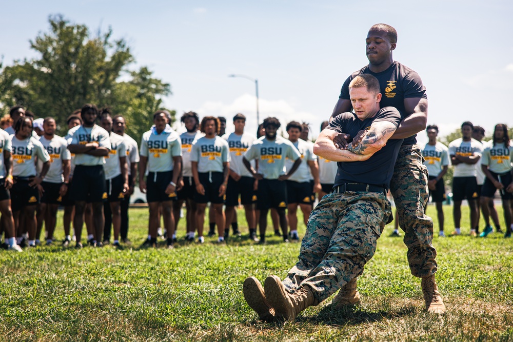 Bowie State University Football Team takes on Force Fitness