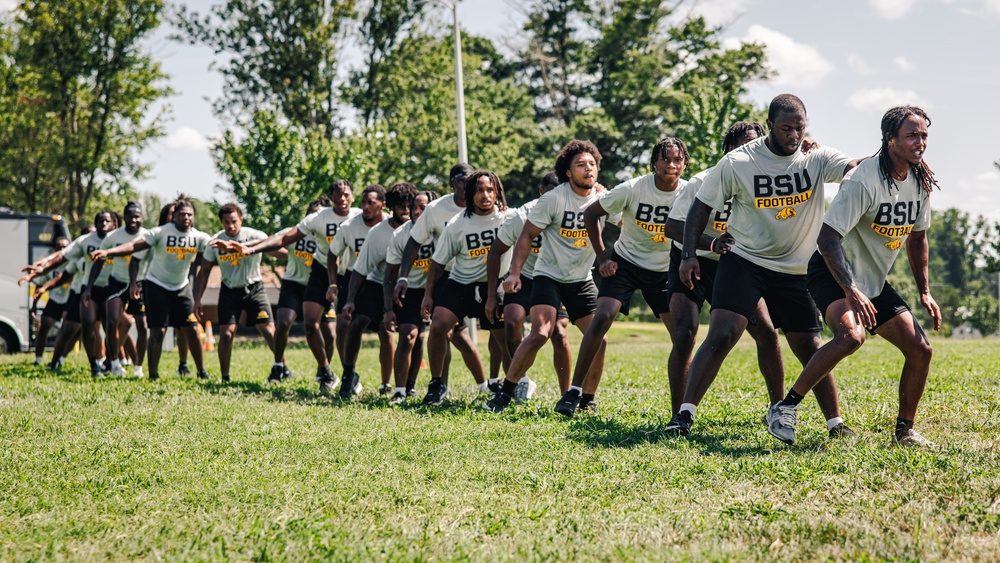 Bowie State University Football Team takes on Force Fitness