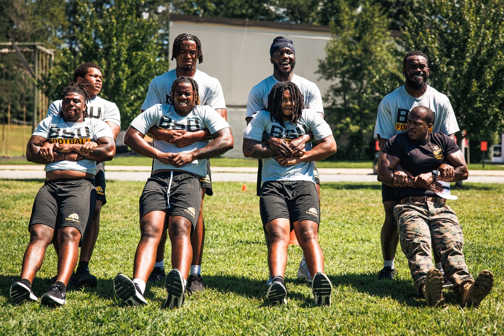 Bowie State University Football Team takes on Force Fitness