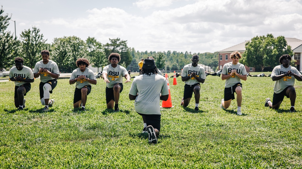 Bowie State University Football Team takes on Force Fitness