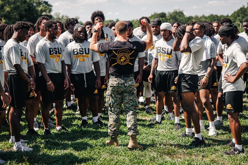Bowie State University Football Team takes on Force Fitness