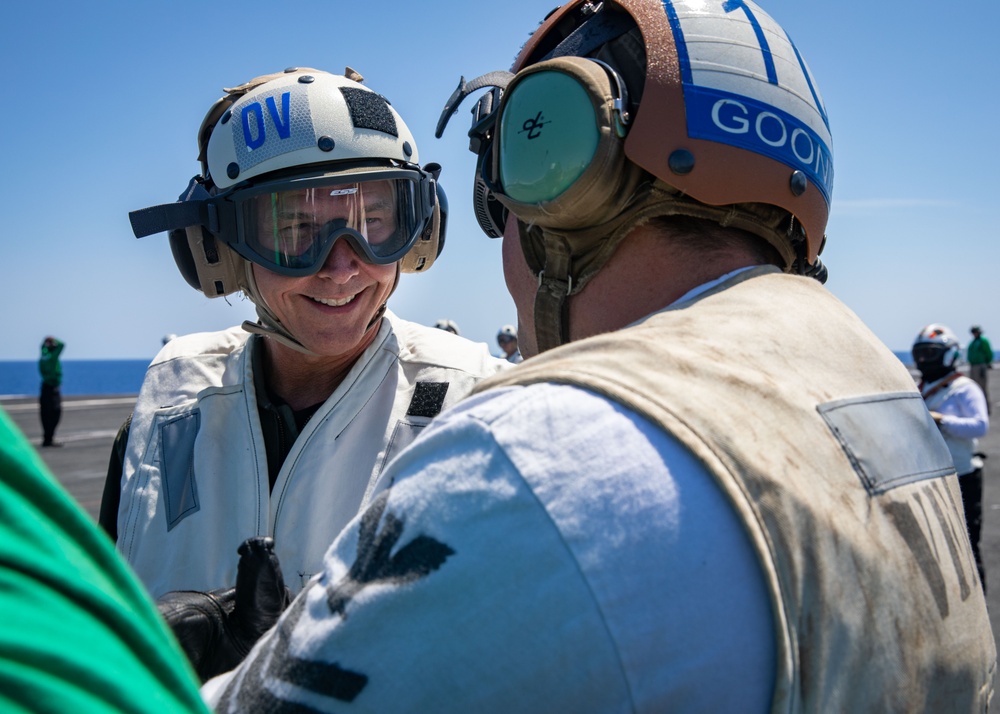 USS Gerald R. Ford (CVN 78) Hosts Senior Leaders from Allied Joint Forces Command Naples