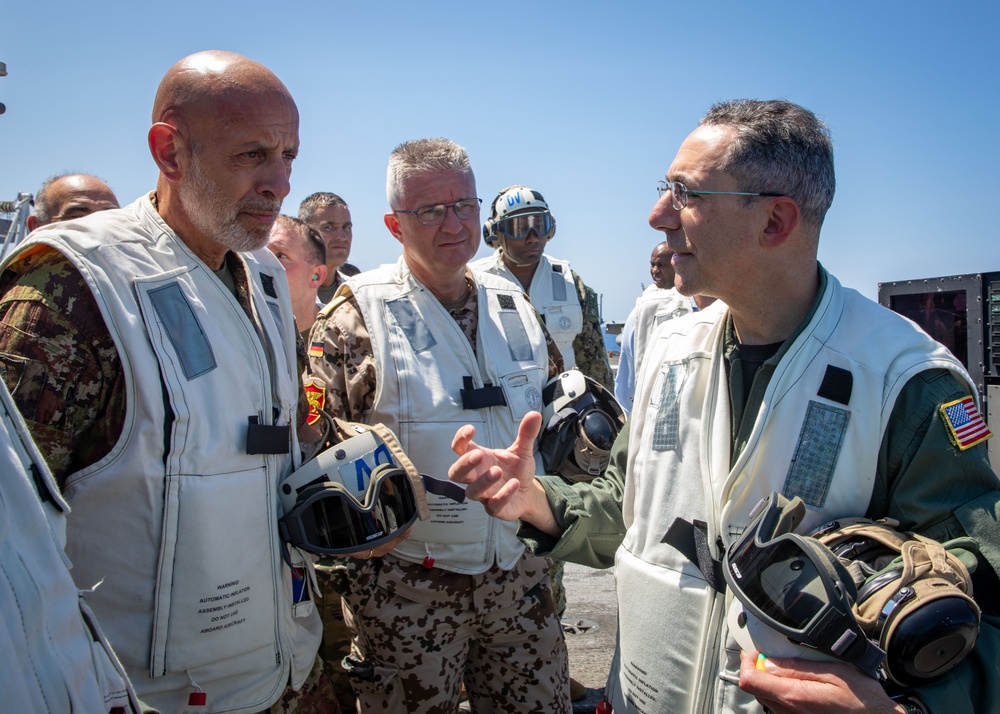 USS Gerald R. Ford (CVN 78) Hosts Senior Leaders from Allied Joint Forces Command Naples
