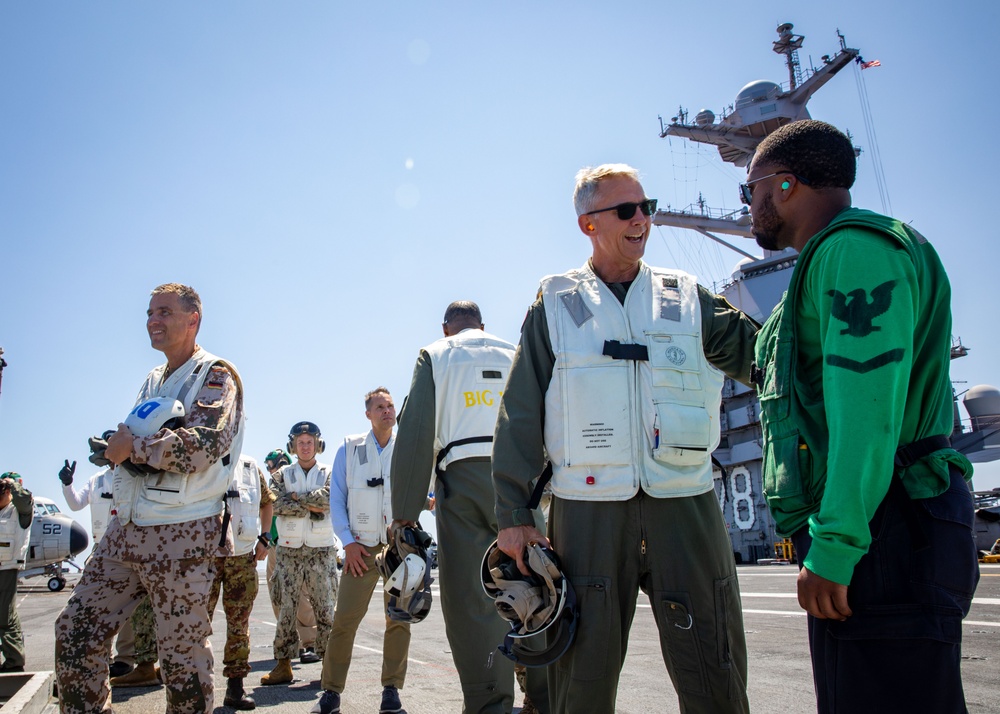 USS Gerald R. Ford (CVN 78) Hosts Senior Leaders from Allied Joint Forces Command Naples