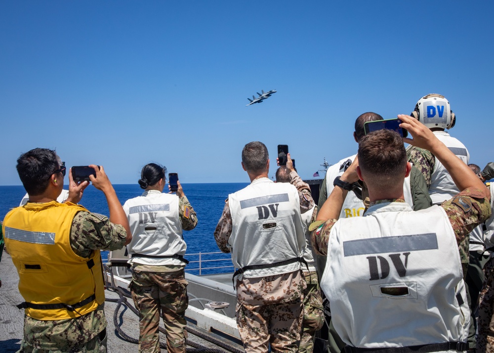 USS Gerald R. Ford (CVN 78) Hosts Senior Leaders from Allied Joint Forces Command Naples