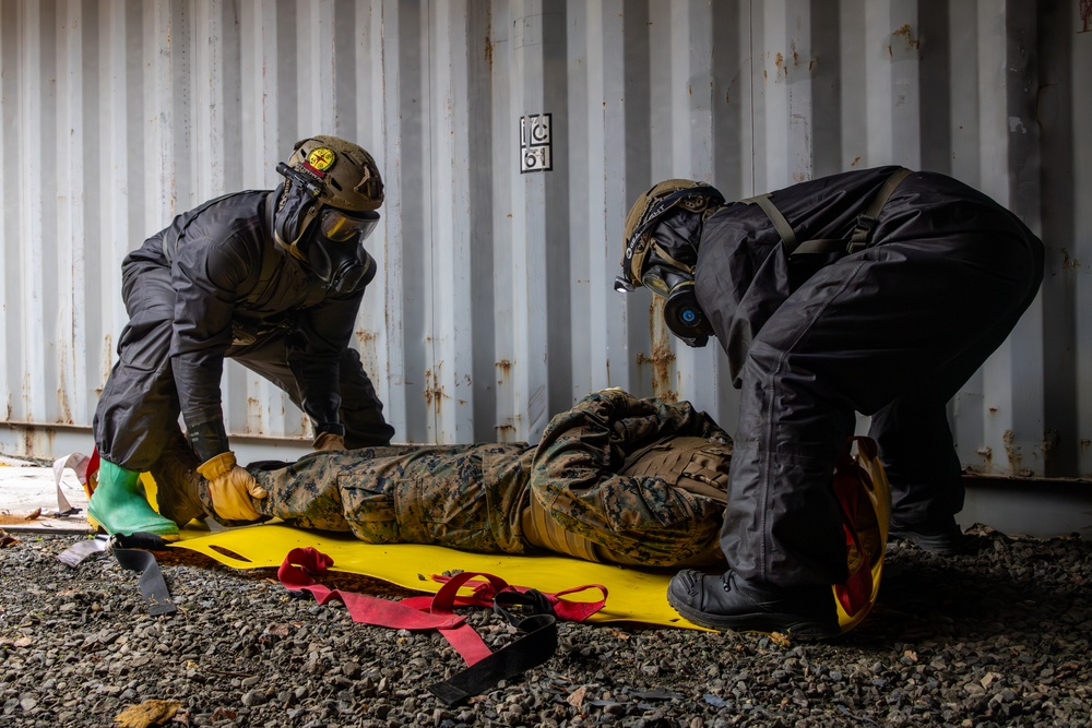 CBIRF conducts casualty extraction training with CLB 451 MT at AE25