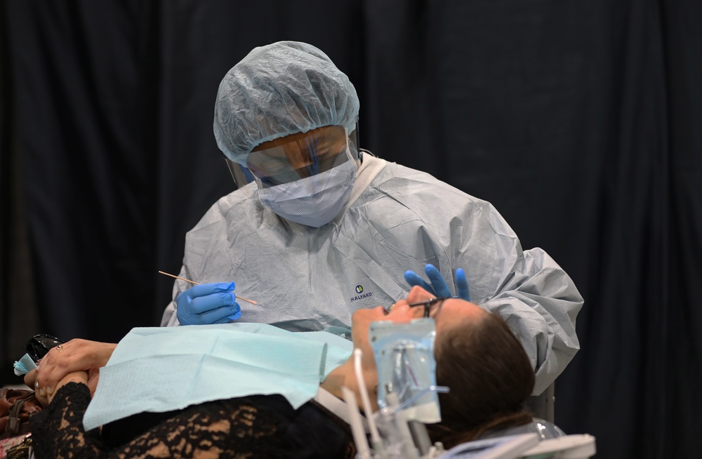 Army Reserve and Air National Guard personnel provide medical support during Health Broome