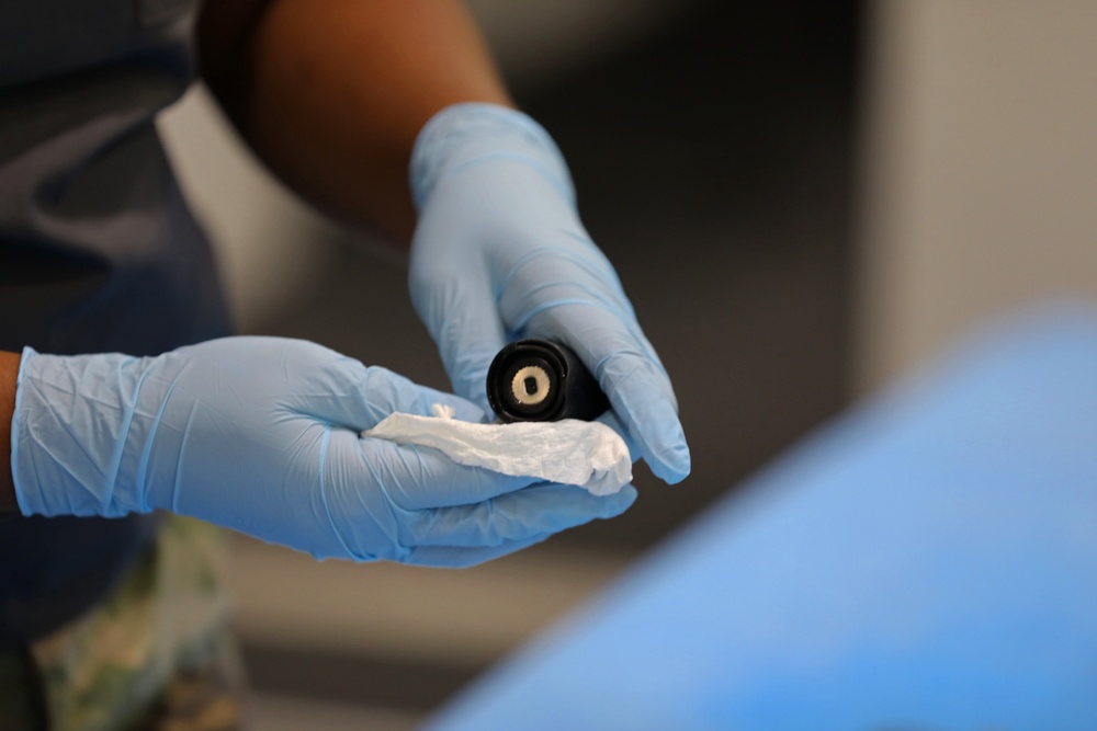 Army Reserve and Air National Guard personnel provide medical support during Health Broome