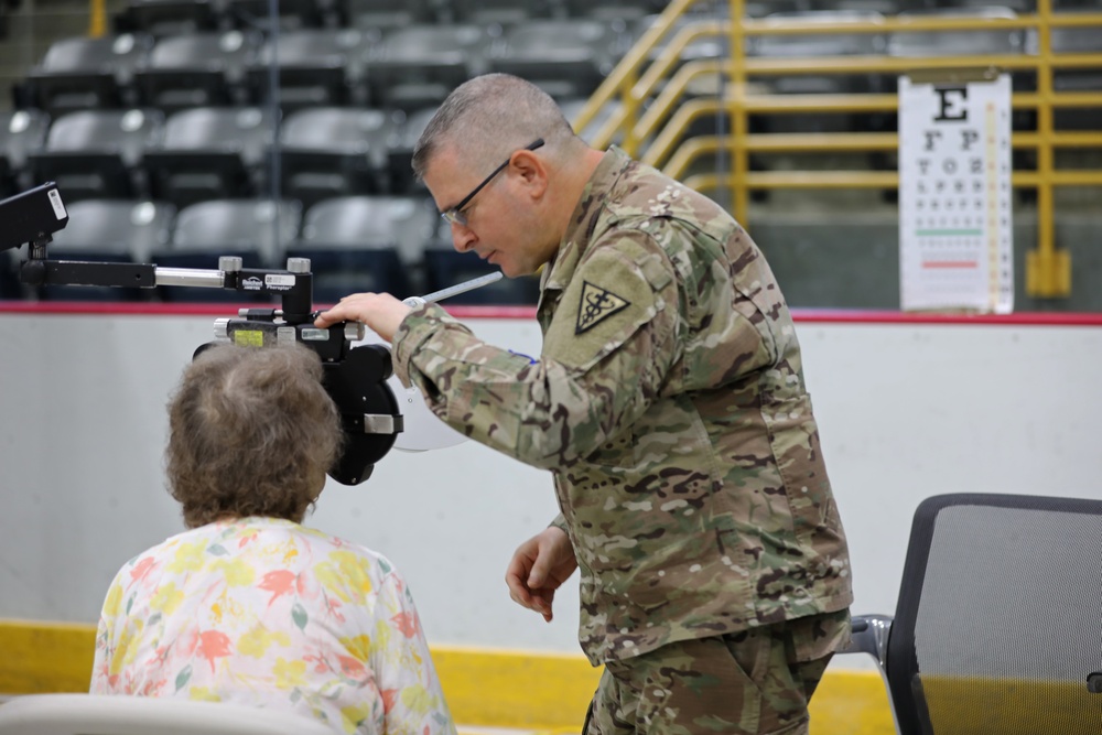 Army Reserve and Air National Guard personnel provide medical support during Health Broome