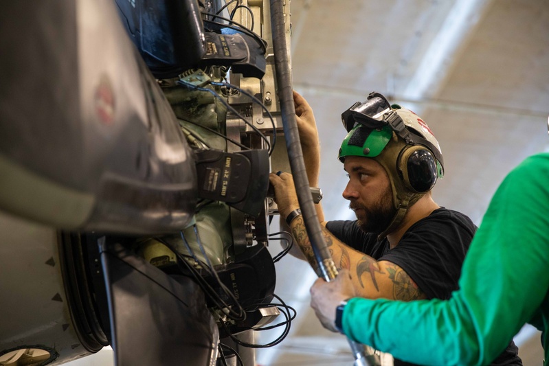 USS Gerald R. Ford (CVN 78) Sailors Conduct Maintenance