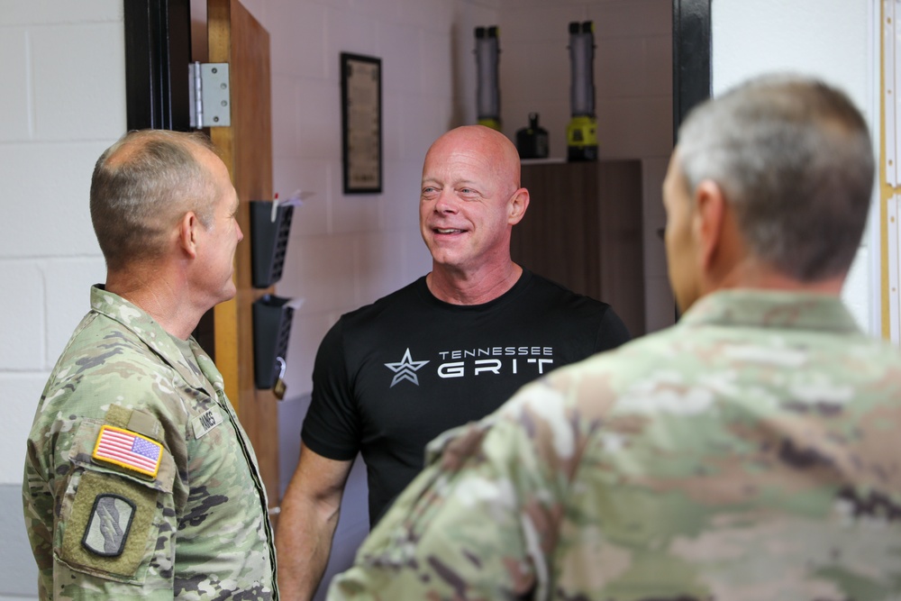 Senior Enlisted Advisor John T. Raines III visits the Tennessee National Guard